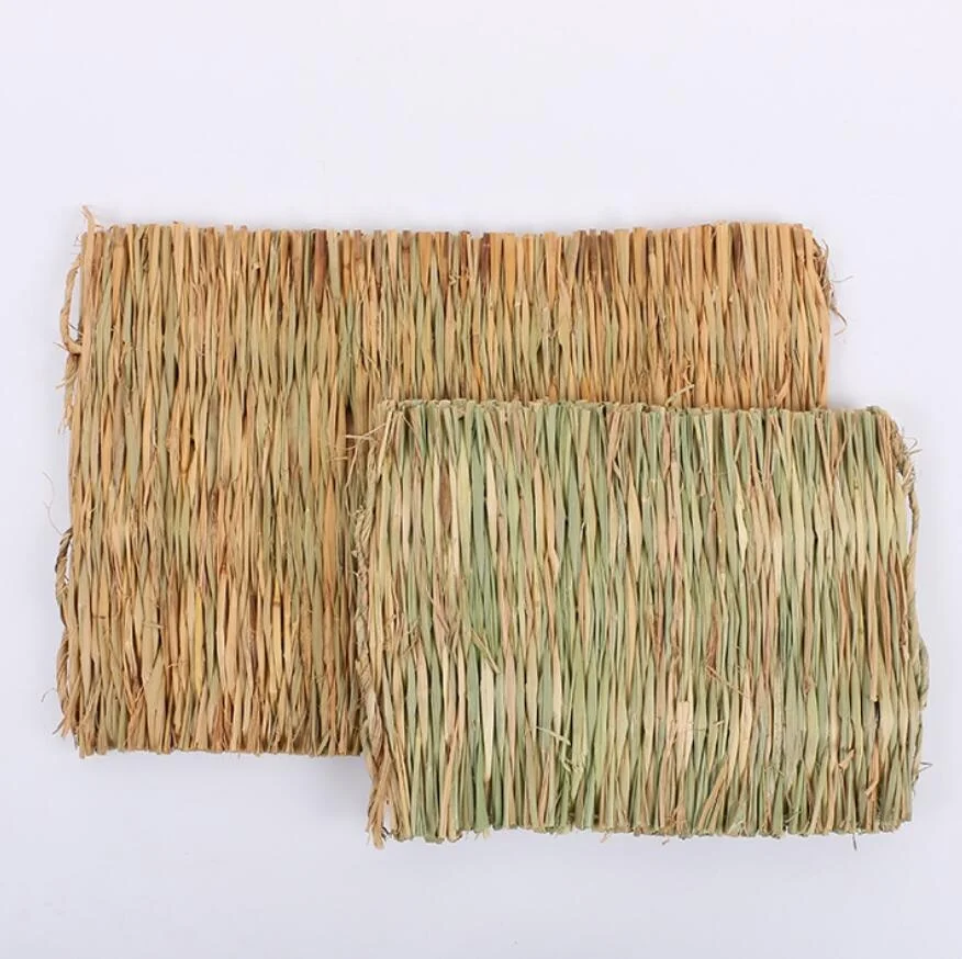 Pure Reed Straw Pet Mats for Small Animals hand-woven Hamster Cushion Pads Chinchilla Guinea Pig Chew Molar Seagrass Toys