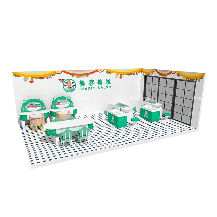 Children Salon Beauty Parlor Theme Pretend Soft Indoor Playground Equipment Kids Role Play House