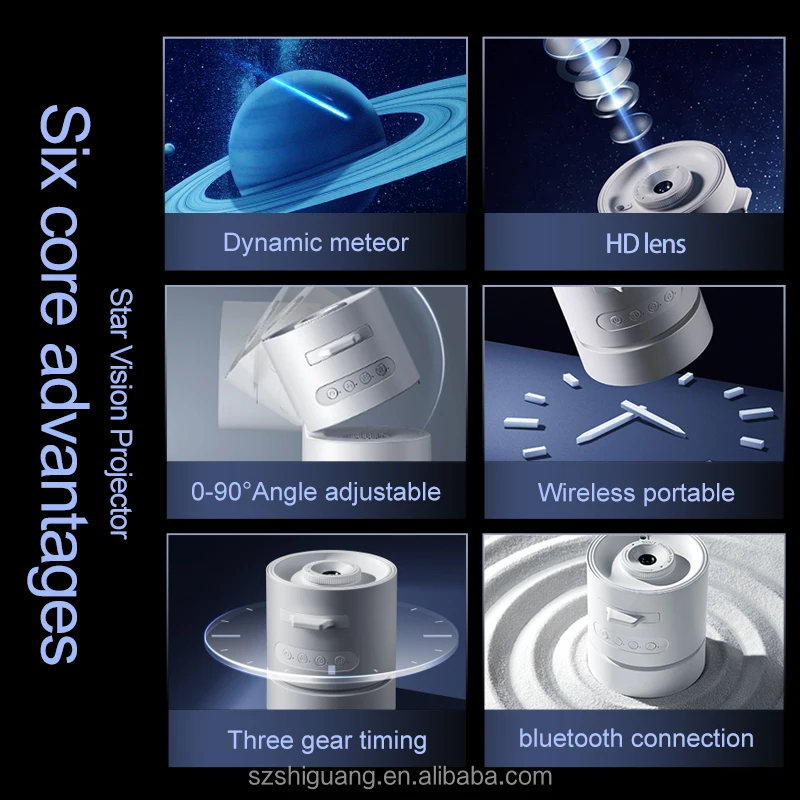 Modern LED Galaxy Projector HD Image Star Galaxy Light with Bluetooth Discs Planetarium Projector for Kids