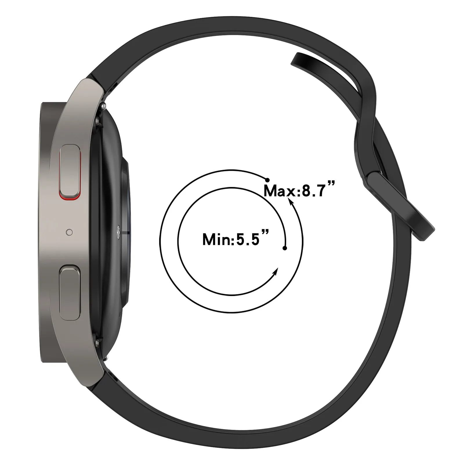 Eraysun силиконовый ремешок с канавками для Samsung Galaxy Watch 5 Pro 4 Классический часов