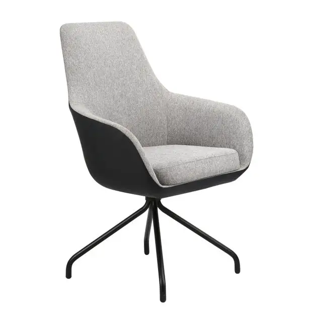 Commercial lobby modern reception upholstery grey fabric lounge leisure office chairs for sales