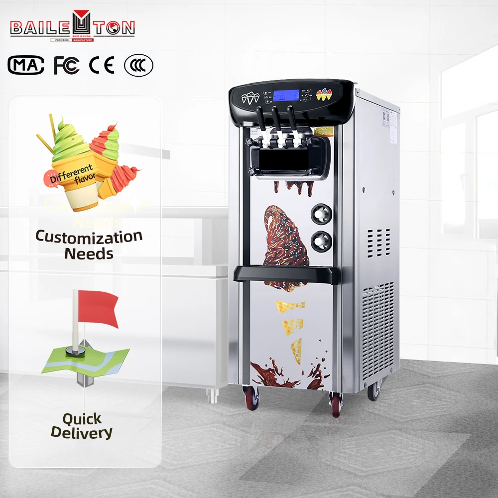High Quality Desktop Commercial Ice Cream Maker Machine Soft Serve Ice Cream Making Machine