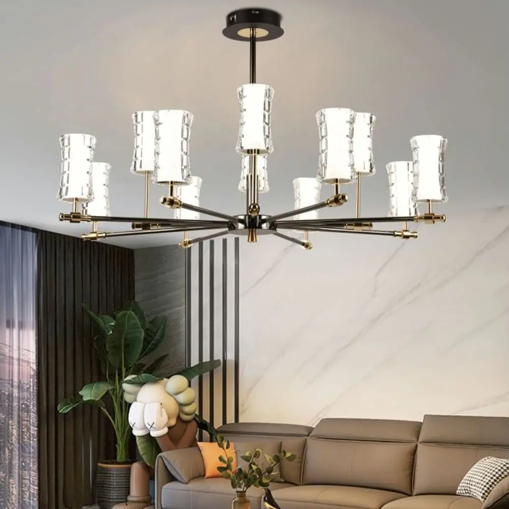 ZYL Superior sense of exquisite living room dining room acrylic chandelier art elegant bedroom LED pendant light