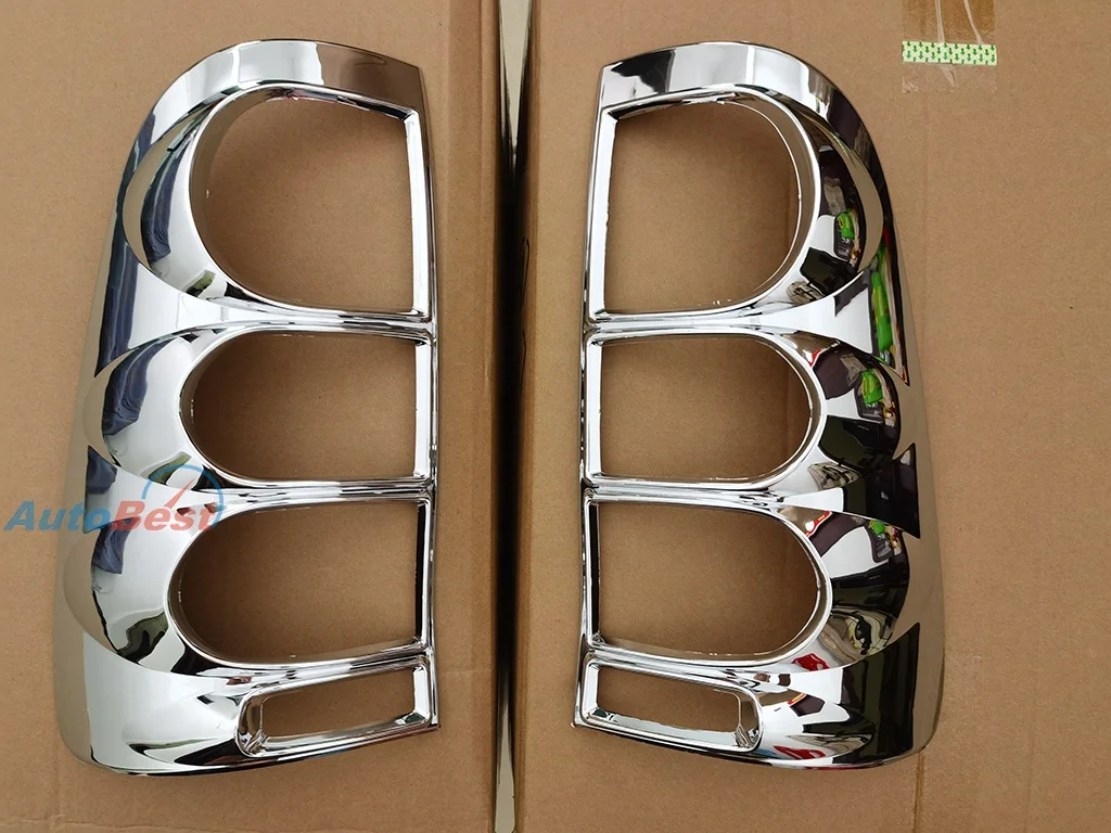 ABS CHROME MATTE BLACK CARBON FIBER TAIL LAMP COVER TAIL LIGHT COVER FOR TOYOTA HILUX VIGO 2005-2012