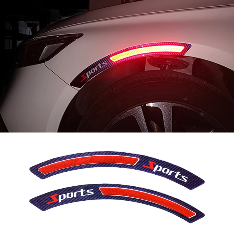 2pcs Universal Car Side Edge Bumper Anti-Scratch Protection Car Fender Wheel Eyebrow Stickers