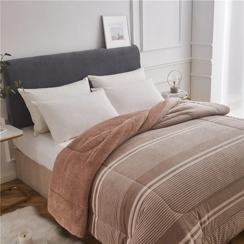 Luxury Design Microfiber Comforter Set Fleece  Blanket Polyester Bedding Sets