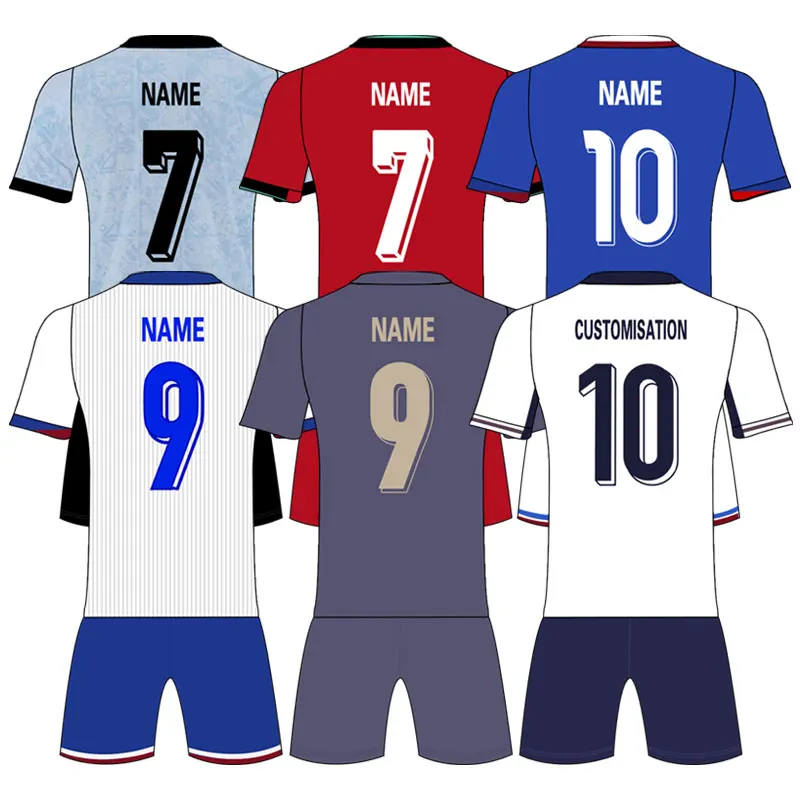 Hot Selling Quick Dry Unisex Football Jersey Player Version Soccer Wear with Club Team Name for Adult