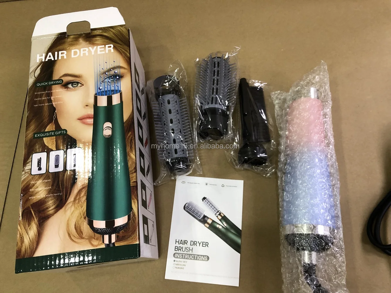 China Top Seller Hair Dryer with 3 heads Hot Cold Hair Brush Dryer Comb One Step Hair Styling Tools