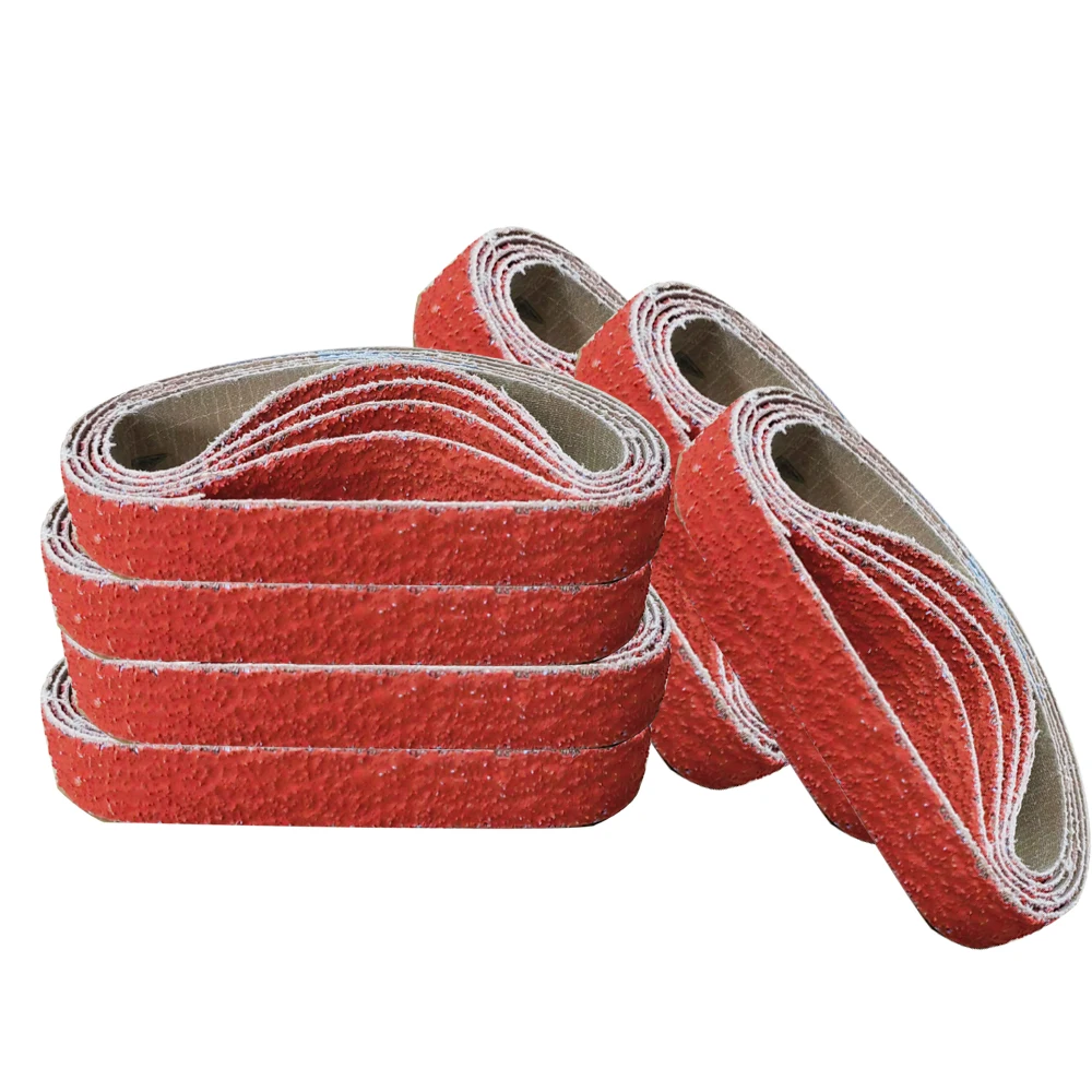 Размер 20*330 мм грит 36 или настраиваемая острая устойчивость к горению красная керамическая шлифовальная лента для металла