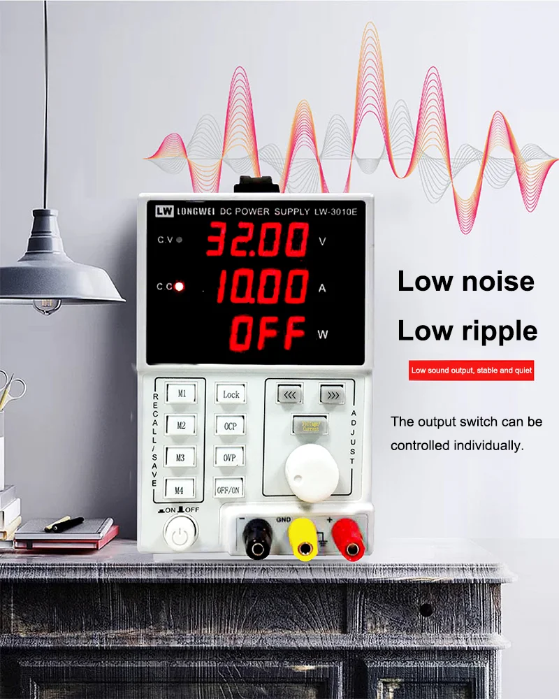 LW3010E 30 в 10 А Регулируемый блок питания с программно-контролируемым переключателем постоянного тока, настольный источник питания