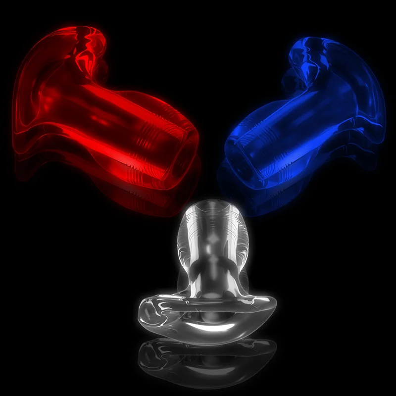 Soft Silicone Lighted Dilator Anal Speculum  In Sex Toys Women Vaginal Anus Spreader Flashing Light Anal Hollow Butt Plug