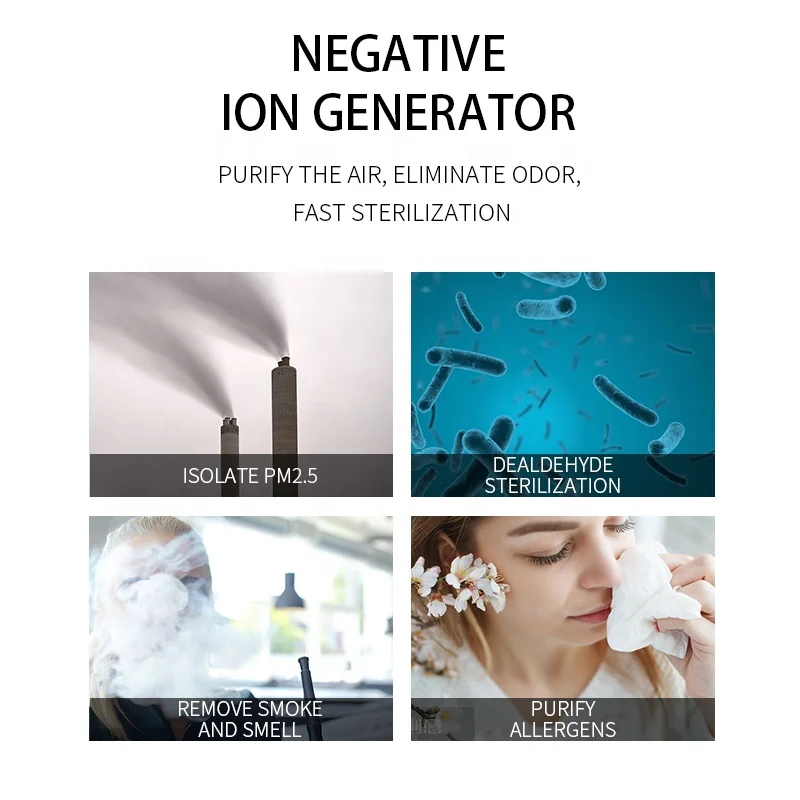 Warehouse High Density Brush dc negative ion air ionizer ion generator