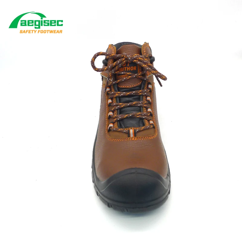 AEGISEC Cow Leather Construction Work Boots Mining Zapatos De Seguridad Steel Toe Safety Shoes for Men