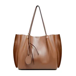 Wholesale ladies luxury handbags leather custom tote bag genuine leather for women