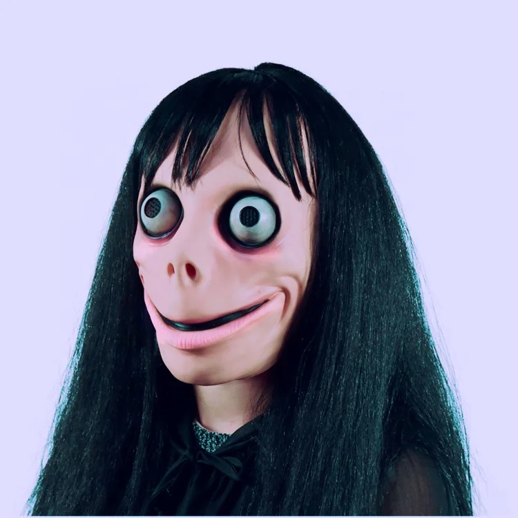 Scary Momo Mask Creepy Halloween Latex Mask Cosplay Costume Accessories for Adult