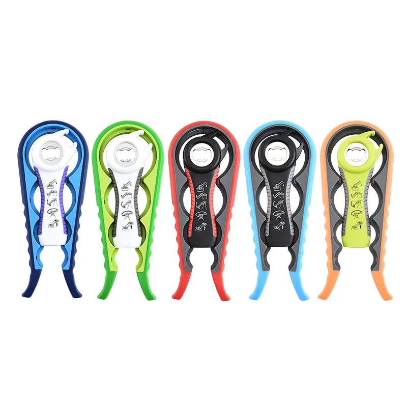 2pcs/set quality good price Multi Function Can Opener Bottle Opener set with Silicone Handle