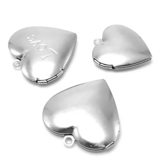 Yiwu Aceon Stainless Steel Shinny Polished Love Word Light Weight Openable Memory Jewelry Photo Sticker Heart Locket Pendant
