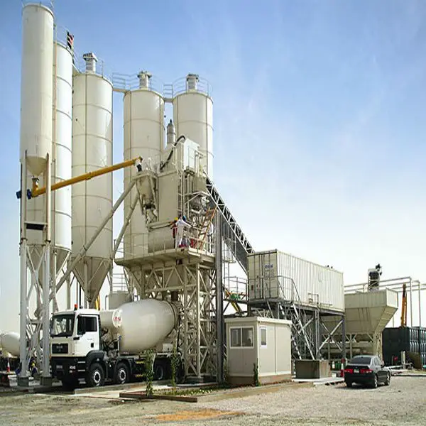 75m3 Cement hopper Stationary Concrete Batch Plant with JS1500 Concrete mixer machine Concrete Mixing Plant Factory Outlet