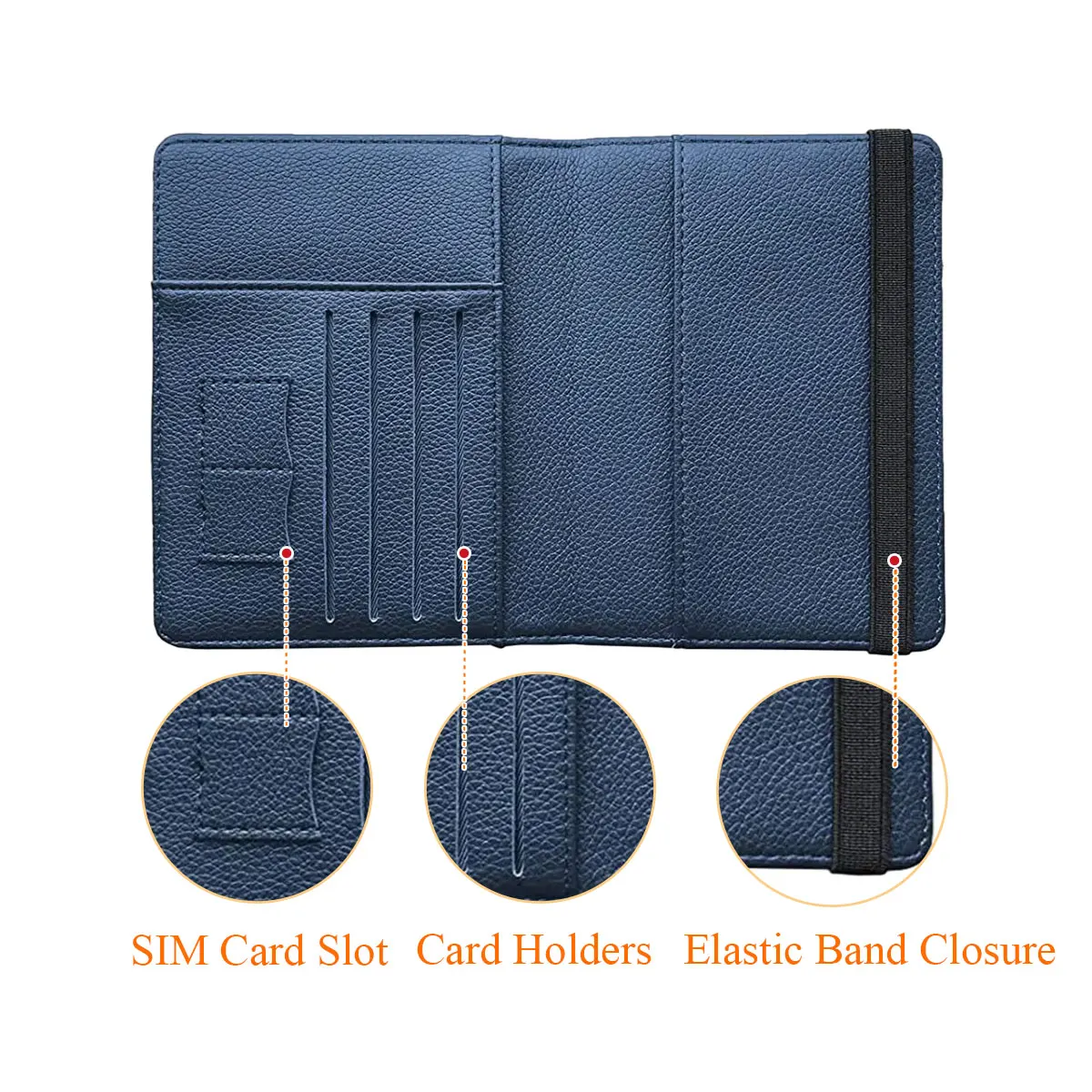 Passport Wallet Travel Accessories Faux RFID Blocking PU Leather Upgrade Version Passport Covers Passport Holder With Logo Cheap