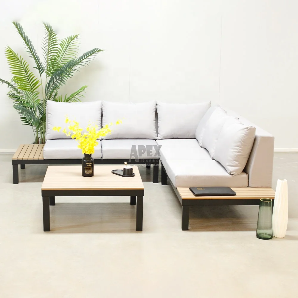 China manufacturer italian design rustic wooden hotel rope luxury outdoor furniture sofa