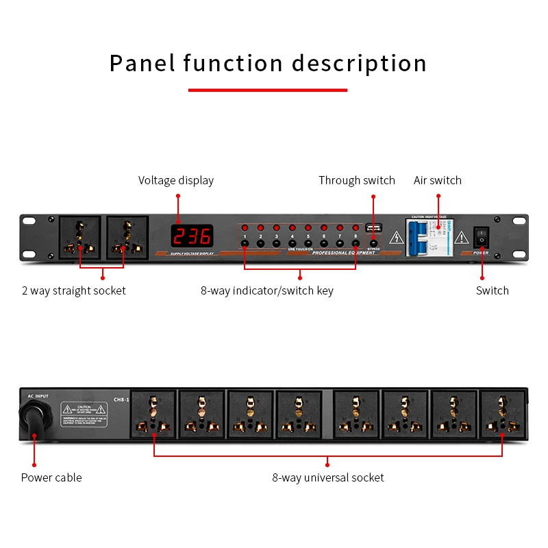 BMG PSS-003 8 Channel High Quality Controller Independent Air Switch Power Sequencer Outlet Socket Control