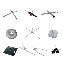 Factory Wholesale Outdoor Heavy Duty Stainless Steel Telescopic Feather Teardrop Flag Pole Banner Hardware Stands