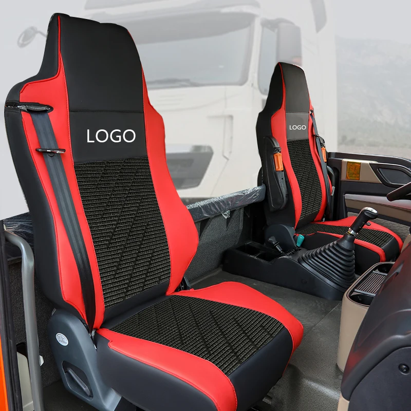 Customized universal Luxury style Dump truck tracto Truck Seat Covers For Scania Volvo FH  Daf  Mercedes Actros Sitrak 2012 2015