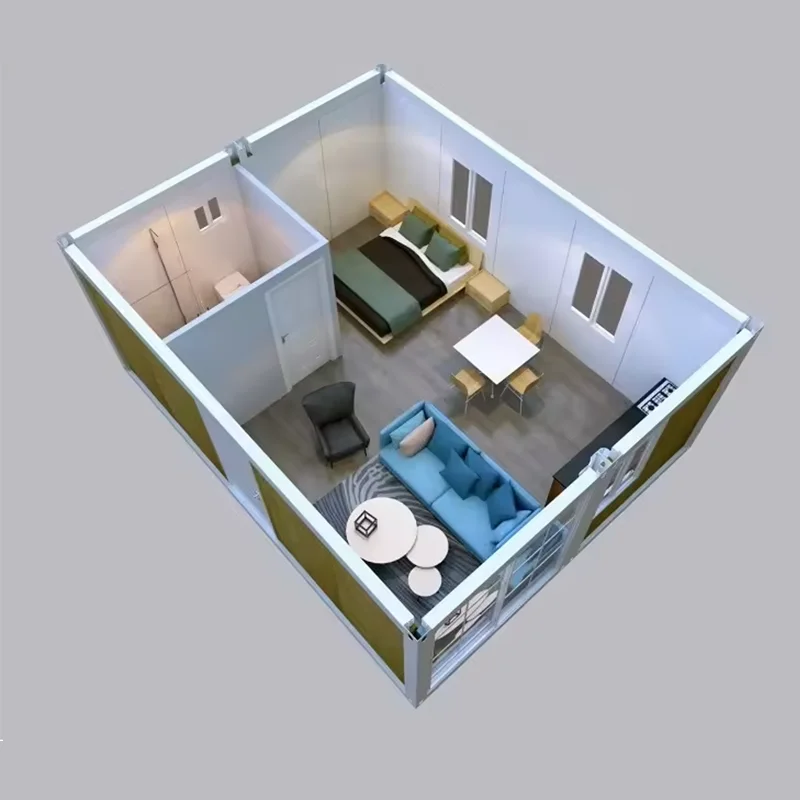 Modern Modular Mobile Prefab Portable House Low Cost Tiny Homes Ready to Ship Made of Sandwich Panel for Living Room