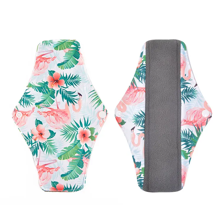 EASYMOM Feminine Monthly Period Panty Liners Custom Waterproof Menstrual Pads Reusable Bamboo Sanitary Cotton Cloth Pads