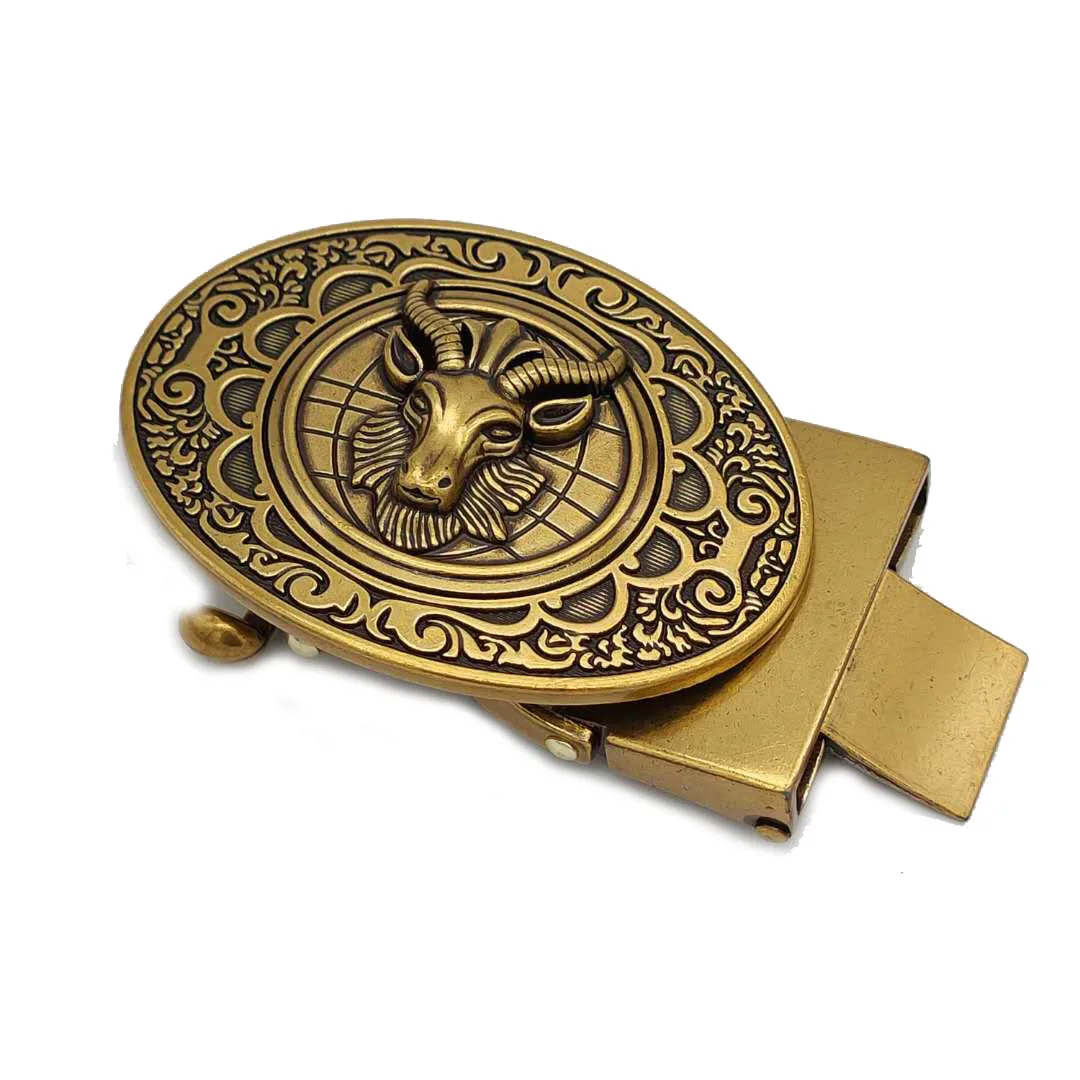 Custom Desig Metal Leather Belt Buckle Adjustable Automatic Belt Buckle for men