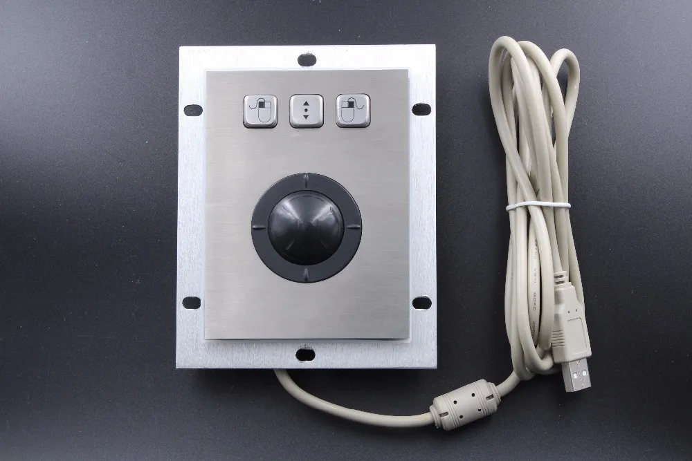 OEM ODM доступны 36 мм черная Механическая трекбол мышь с креплением на панель PS2 USB интерфейс