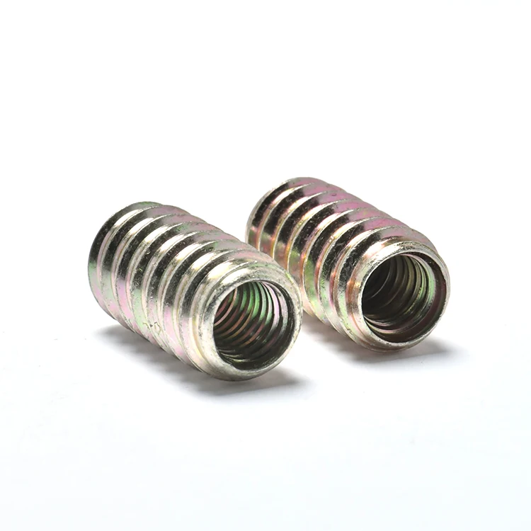 Customized Steel Zinc GI Hexagon Socket Durable Screw with Inner and Outer Thread Insert Sleeve Nut