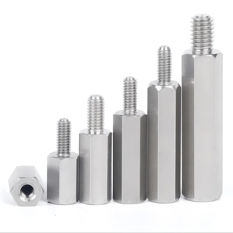 Brass M2 Motherboard PCB Male-female Standoff Spacers Round Knurled Male Female Threaded Standoff