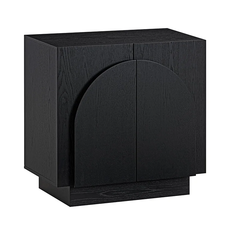 Nordic furniture living room furniture storage cabinet sideboard black wood living room cabinet