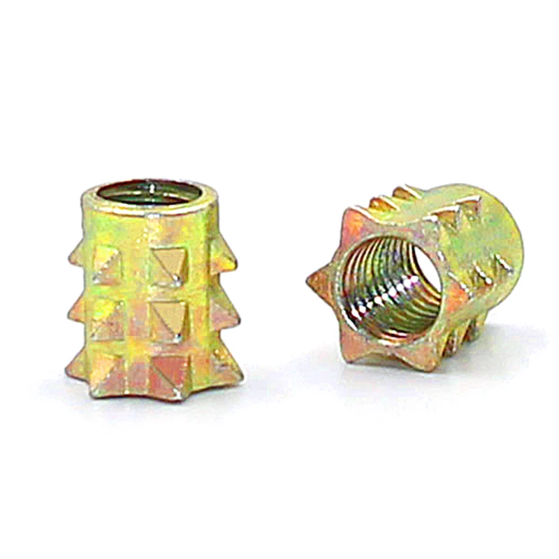 Galvanized Screw with Zinc Alloy Thorn Mother Embedded Nut Laminate Link Inner and Outer Teeth Furniture Hardware Accessories