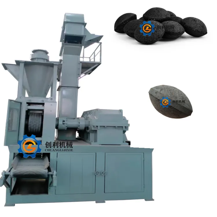 Roller type briquettes presse recycle noix de coco  faisant la riz paille charbon briquette press machine