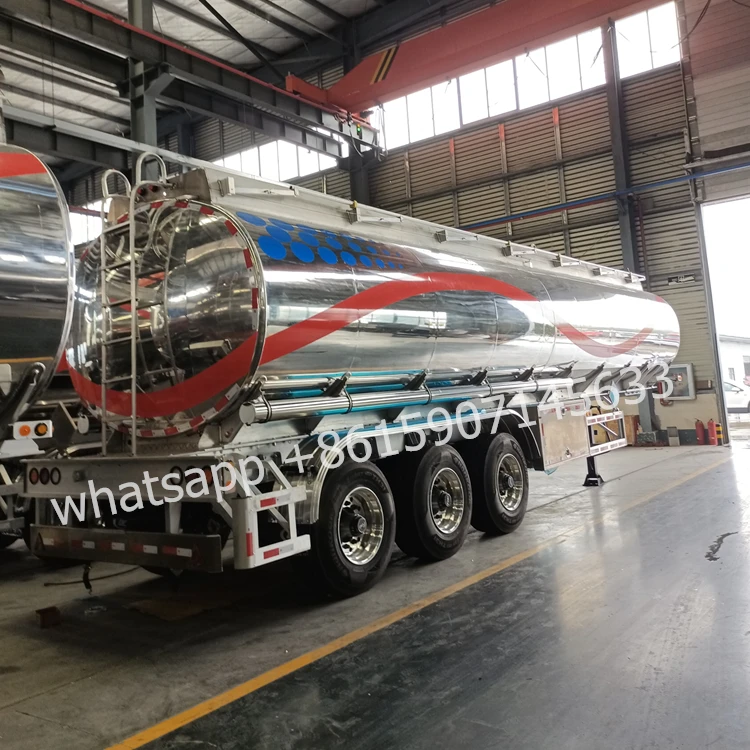 38000l 42000l 43000l Aluminum Tanker Truck Semi Trailer with 3 Axles