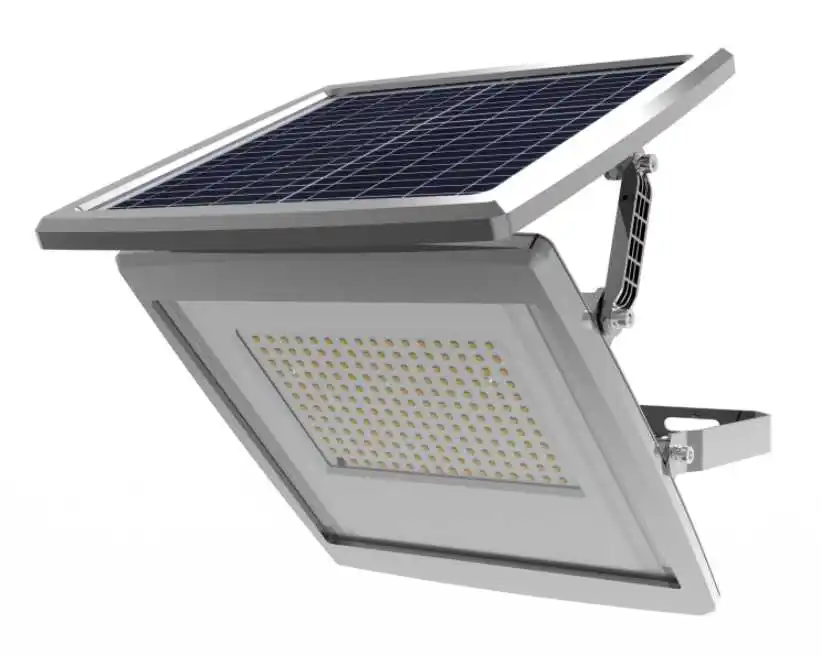 Solar LED Floodlight wall lamp security light with  motion sensor 5M extendable cable IP65 waterproof foldable