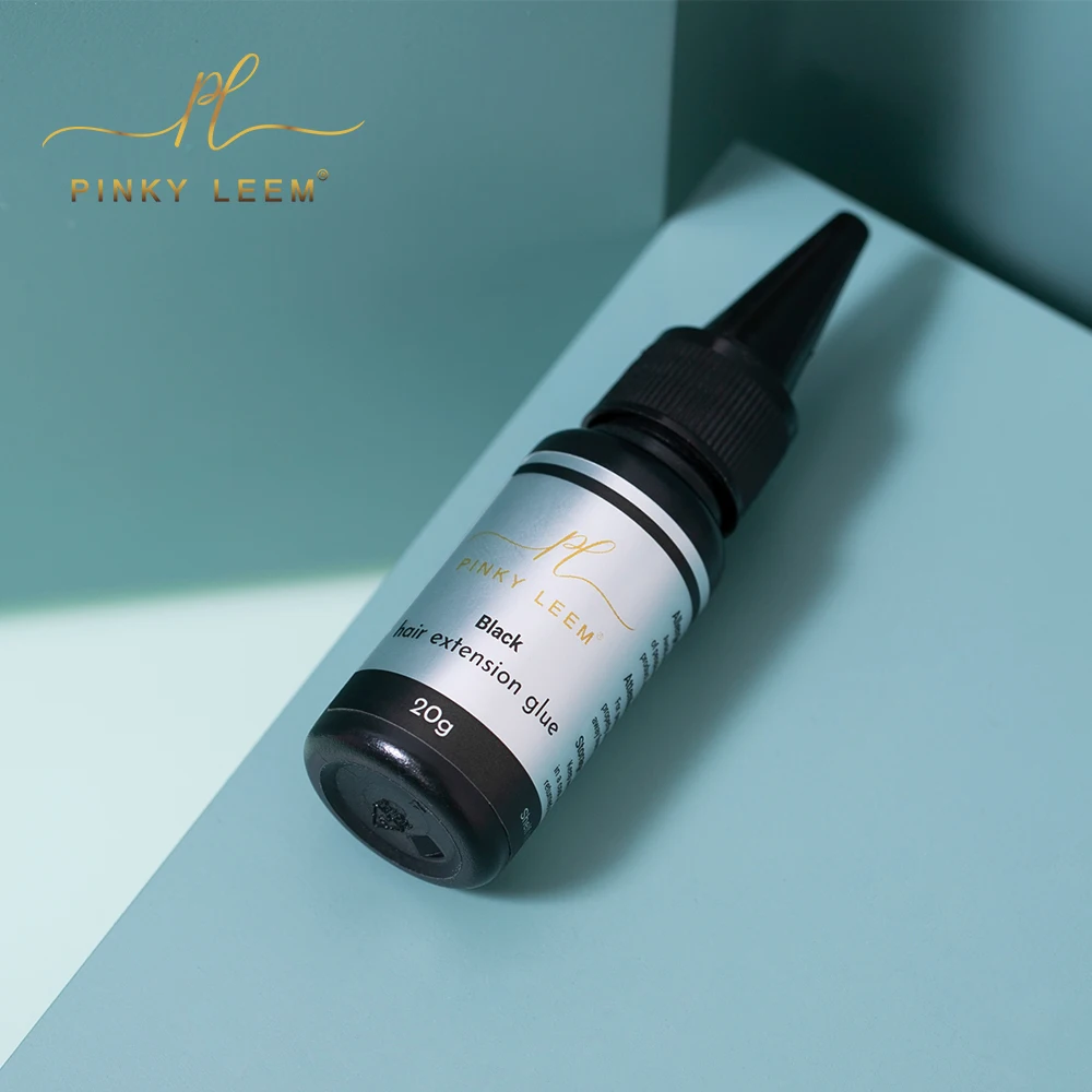 Pinky leem New UV Human Hair Professional Liquid Adhesive Black Perfect Hold Hair Weaving Weft Extensions Hair Bonding Glue