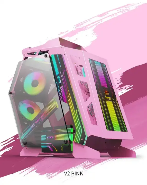 torres y cajas de la computadora Desktop Gabinete Gamer Gaming PC Cabinet White Micro ATX Computer Case