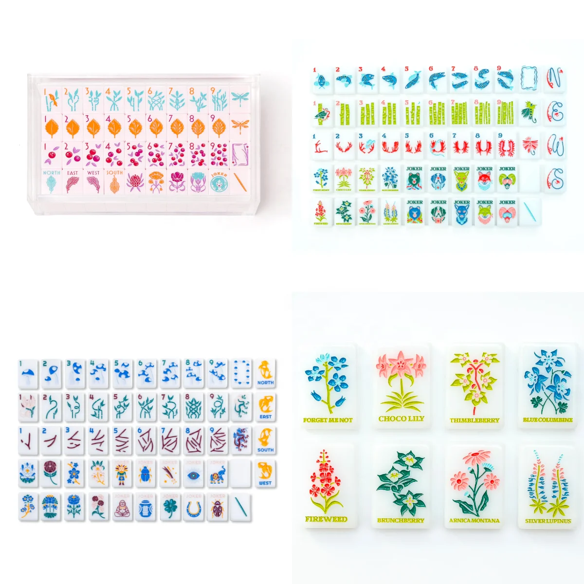 Wholesale Luxury Mahjong Set Acrylic Mahjong Game Set Custom American Malaysia Japanese Blank Mahjong Tiles