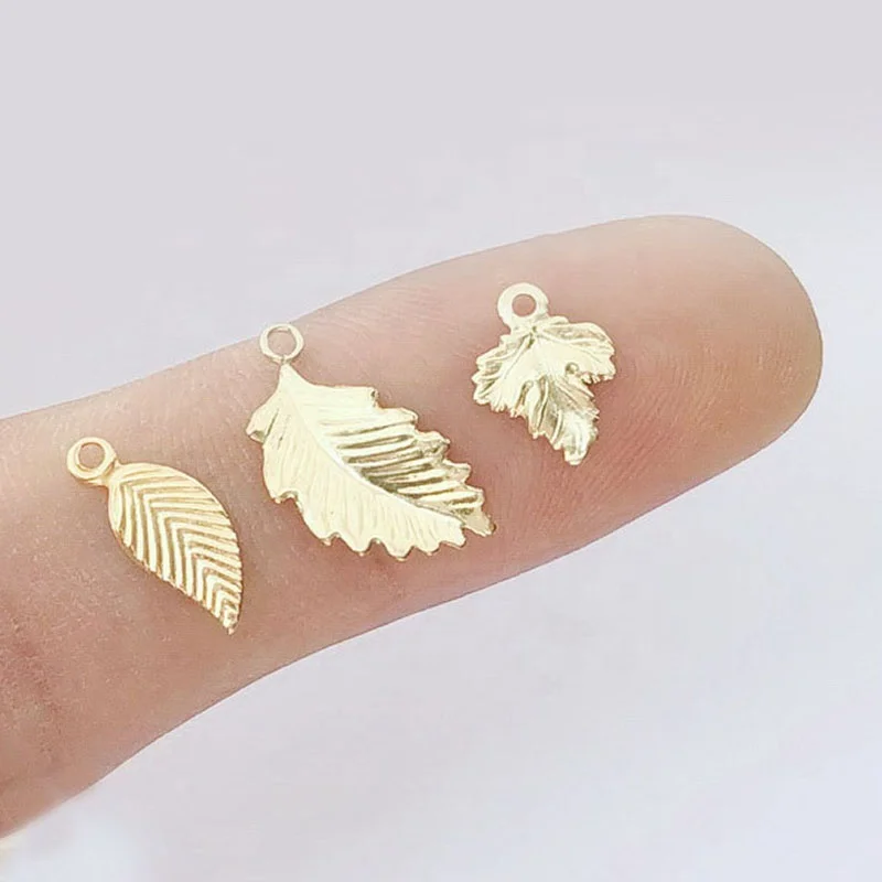 High-quality 14K Gold Filled Cute Animal Flower Insect Ocean Series Pendant Connector for diy permanent jewelry Making