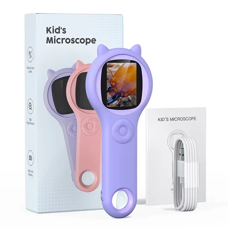 Electron Microscope for Kids Portable Outdoors Handheld Educational Mini Pocket Microscope Science Learning Microscope for Kids