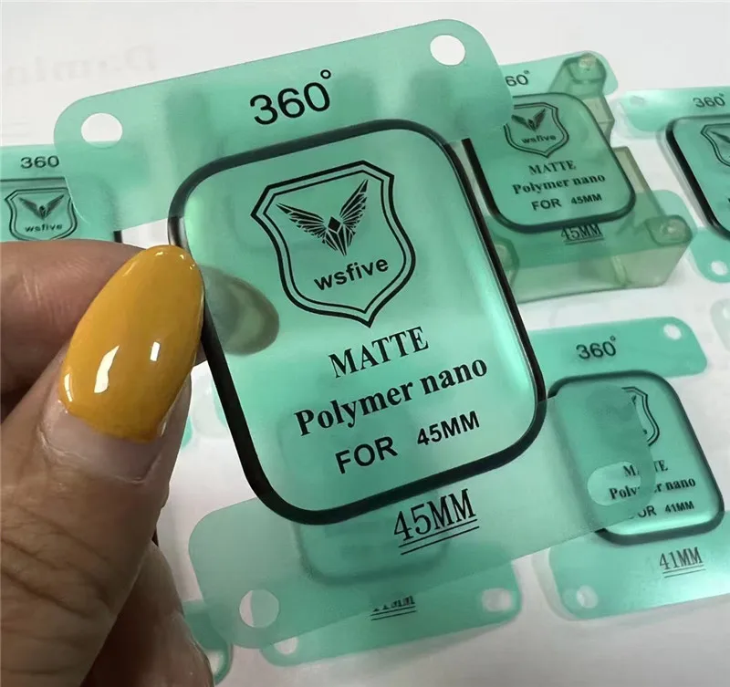 Bubble Free Easy Installation With Tool Matte Film Full Coverage Tempered Glass Screen Protector For Apple Watch