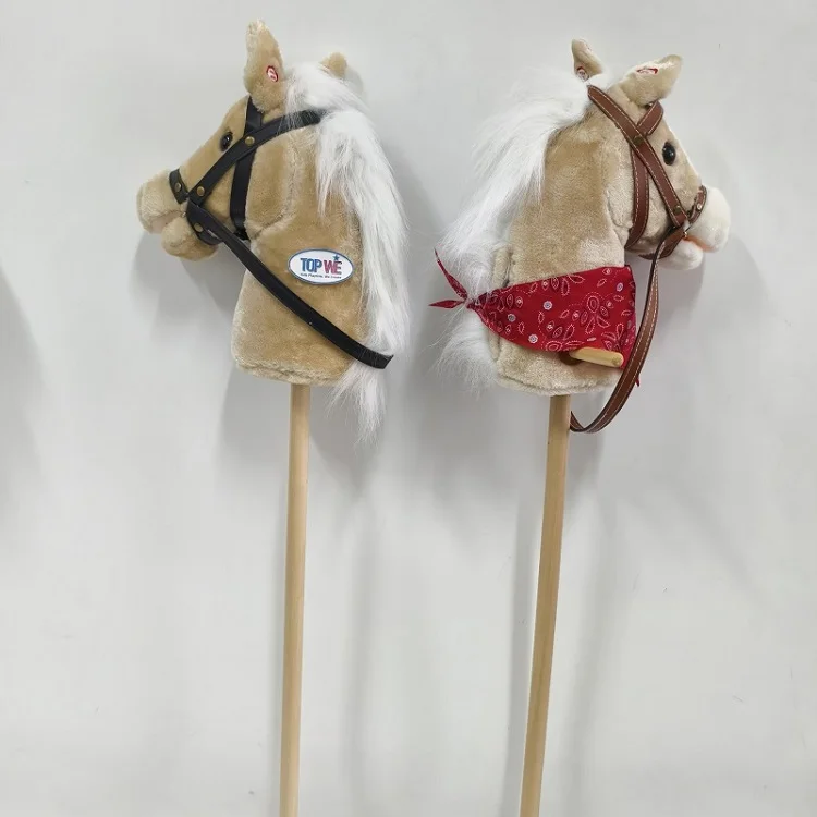 Custom Hot sale stick horse riding toy riding stick stuffed plush horse stick