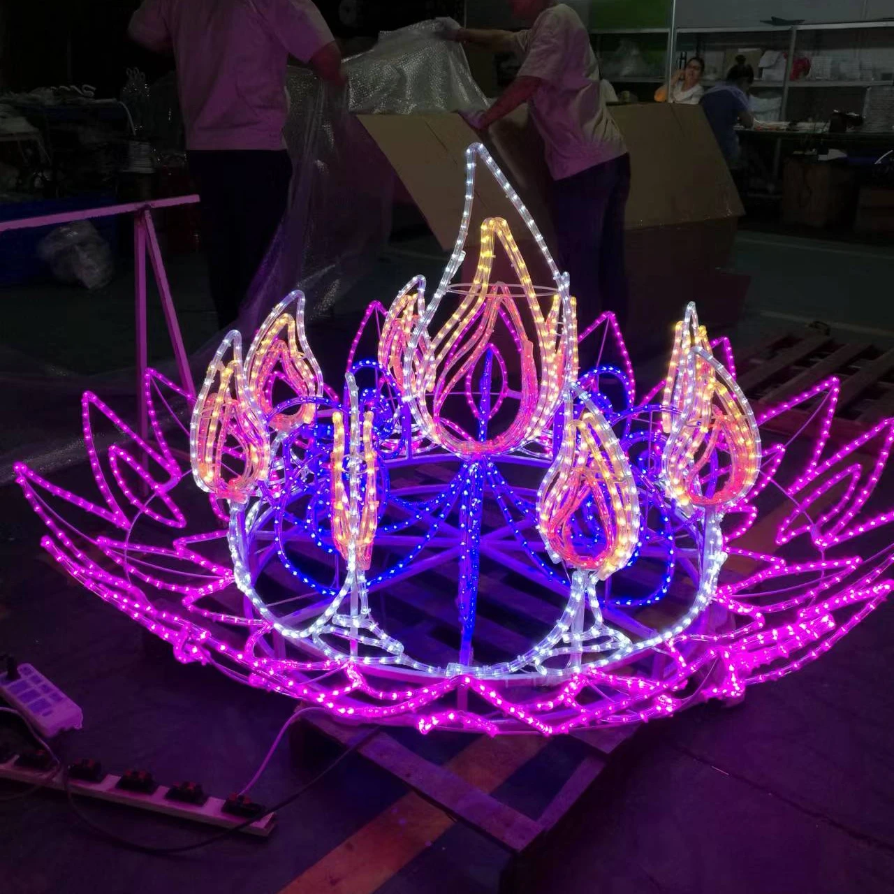 Светодиодные уличные водонепроницаемые праздничные 3D фонари Diwali для украшения ландшафта