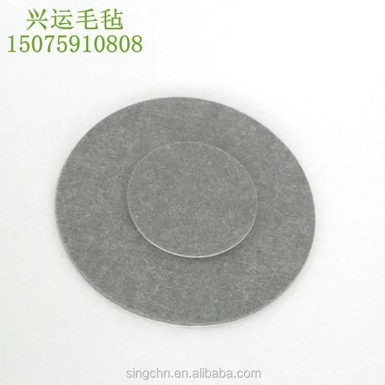 
factory customized industry use absorb oil Shock absorber mixed wool and polyester felt circle gasket 