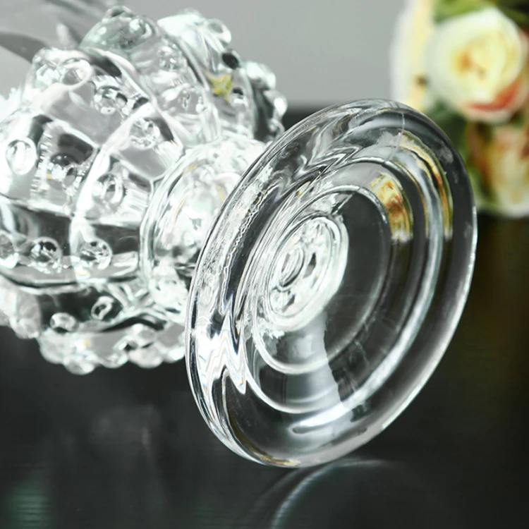 Wholesale Creative European-style Thickened High-footed Base Desktop Handicraft Ornaments Glass Vase