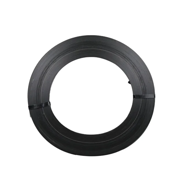 Good quality steel strapping for packing black painted 0.6x19mm high tensile