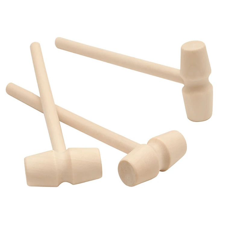 
High sales natural material kids wooden mallet for leather craft 